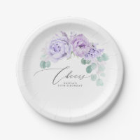 Stoffige paarse bloemen Elegante botanische krans