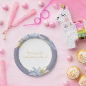 Stoffige Paarse Bloemen Waterverf bruiloft Papieren Bordje (Feest)