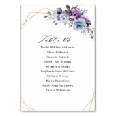 Stoffige Paarse Blooms Geometrische Bruiloft Kaart (Achterkant)