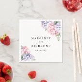 Stoffige Paarse Blush Roze Hydrangea bruiloft Servet (Insitu)