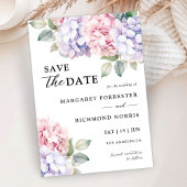 Stoffige Paarse & Blush Roze Hydrangea Save The Da Kaart