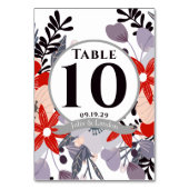 Stoffige Paarse Flora Fauna Rood Roze Lavendel Flo Kaart (Achterkant)