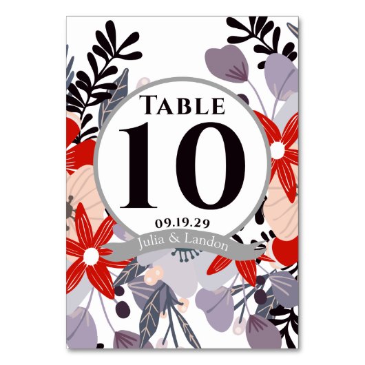 Stoffige Paarse Flora Fauna Rood Roze Lavendel Flo Kaart (Achterkant)