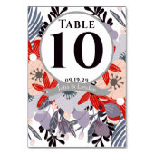 Stoffige Paarse Flora Fauna Rood Roze Lavendel Flo Kaart (Voorkant)