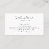 Stoffige Paarse Iris Waterverf Romantische Bloemen Contactkaartje (Achterkant)