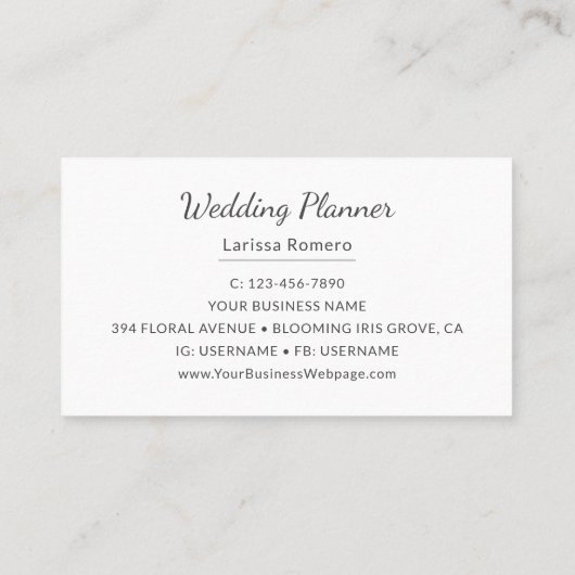 Stoffige Paarse Iris Waterverf Romantische Bloemen Contactkaartje (Achterkant)