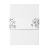 Stoffige Paarse Iris & Witte Pioen Botanische Brui Uitnodigingen Wikkel (Achterkant Voorbeeld)