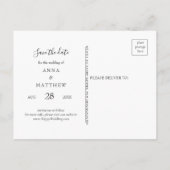 Stoffige Paarse Lavendel Bloemen bruiloft opslaan Briefkaart (Achterkant)