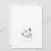 Stoffige Paarse Lavendel Wildflower Garden Wedding Kaart (Achterkant)