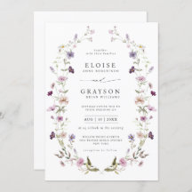 Stoffige Paarse Lavendel Wildflower Garden Wedding