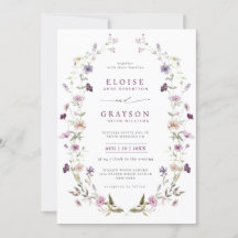 Stoffige Paarse Lavendel Wildflower Garden Wedding