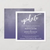 Stoffige Paarse Ombre Uitgestelde Trouwdag Update Kaart (Voorkant / Achterkant)