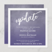 Stoffige Paarse Ombre Uitgestelde Trouwdag Updatek Kaart (Voorkant / Achterkant)