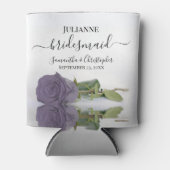 Stoffige Paarse Roos Elegante bruidsmeisje bruilof Blikjeskoeler (Voorkant)