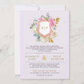 Stoffige Paarse Roze Bloemencode QR Code Wapen Huw Kaart (Voorkant)