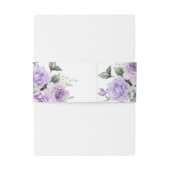 Stoffige Paarse rustieke bloemenbruiloft Uitnodigingen Wikkel (Achterkant Voorbeeld)