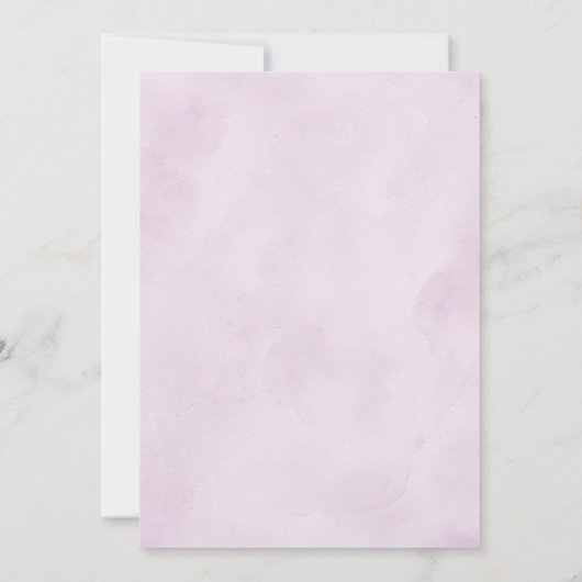 Stoffige Paarse Salie groene waterverf Bloemenbrui Save The Date (Achterkant)