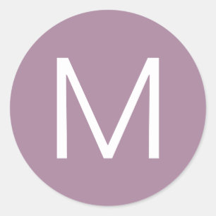 Stoffige Paarse & Witte Moderne minimalistische le Ronde Sticker