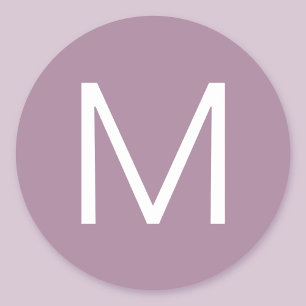 Stoffige Paarse & Witte Moderne minimalistische le Ronde Sticker
