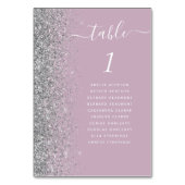 Stoffige Paarse zilveren glitter bruiloft Kaart (Voorkant)