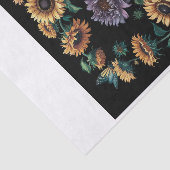 Stoffige Paarse Zonnebloem, Dramatische Bloemen De Tissuepapier (Detail)