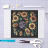 Stoffige Paarse Zonnebloem, Dramatische Bloemen De Tissuepapier (Craft)