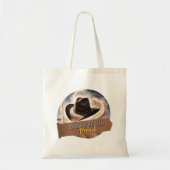 Stoffige Paden Vooruit Cowboyhoed Western Avontuur Tote Bag (Voorkant)