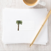 stoffige palm | blanco adres etiket (Insitu)