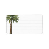 stoffige palm | blanco adres etiket (Voorkant)