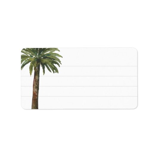 stoffige palm | blanco adres etiket (Voorkant)