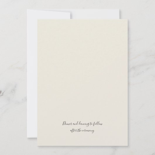 stoffige palm | Sand Back Bruiloft Viering Kaart (Achterkant)