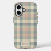 Stoffige pastelcontroles Case-Mate iPhone case (Achterkant)