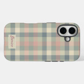 Stoffige pastelcontroles Case-Mate iPhone case (Achterkant (horizontaal))