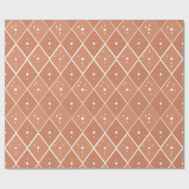 Stoffige Perzik Diamant Modern Scandinavisch Minim Cadeaupapier