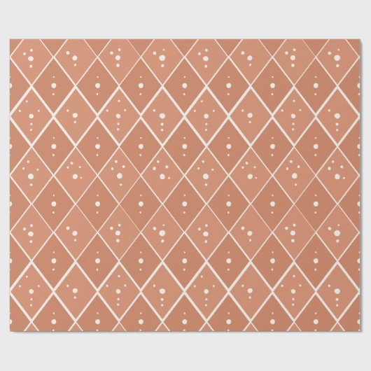 Stoffige Perzik Diamant Modern Scandinavisch Minim Cadeaupapier (Vlak)