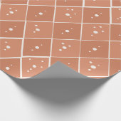 Stoffige Perzik Diamant Modern Scandinavisch Minim Cadeaupapier (Hoek)