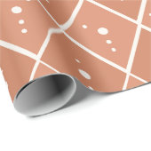 Stoffige Perzik Diamant Modern Scandinavisch Minim Cadeaupapier (Rol Hoek)