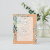 Stoffige Perzik Salie Trouwceremonie Ontvangst Uit (Staand voorkant)