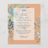 Stoffige Perzik Salie Trouwceremonie Ontvangst Uit (Voorkant)