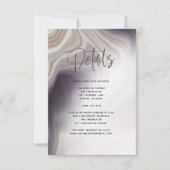 Stoffige Plum Agate Details  Kaart (Voorkant)