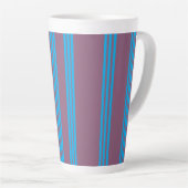 Stoffige pruim blauw latte mok (Rechterhoek)
