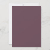 Stoffige Pruim Blush Roze Bruiloft Kaart (Achterkant)