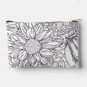 Stoffige pruim op witte chrysanten met naam etui (Achterkant)