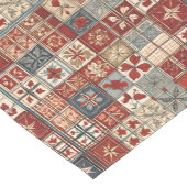 Stoffige rode, witte, blauwe country korte tafelloper (Hoek)