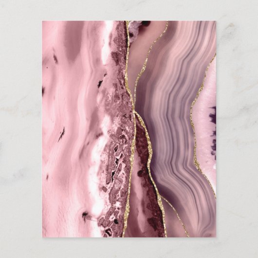 stoffige roos agate flyer (Achterkant)