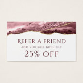 stoffige roos Agate Reference Kaart (Voorkant)