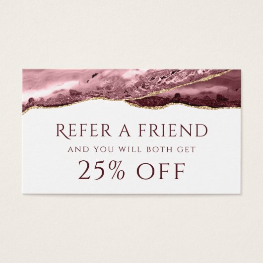 stoffige roos Agate Reference Kaart (Voorkant)