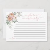 Stoffige Roos Bloemen Deel een Herinnering Aanwezi Aankondiging (Voorkant)