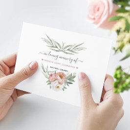 Stoffige Roos Bloemen Deel een Herinnering Aanwezi Aankondiging