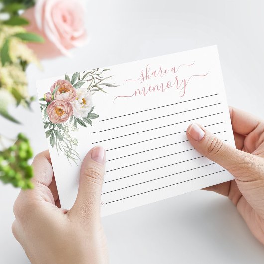 Stoffige Roos Bloemen Deel een Herinnering Aanwezi Aankondiging